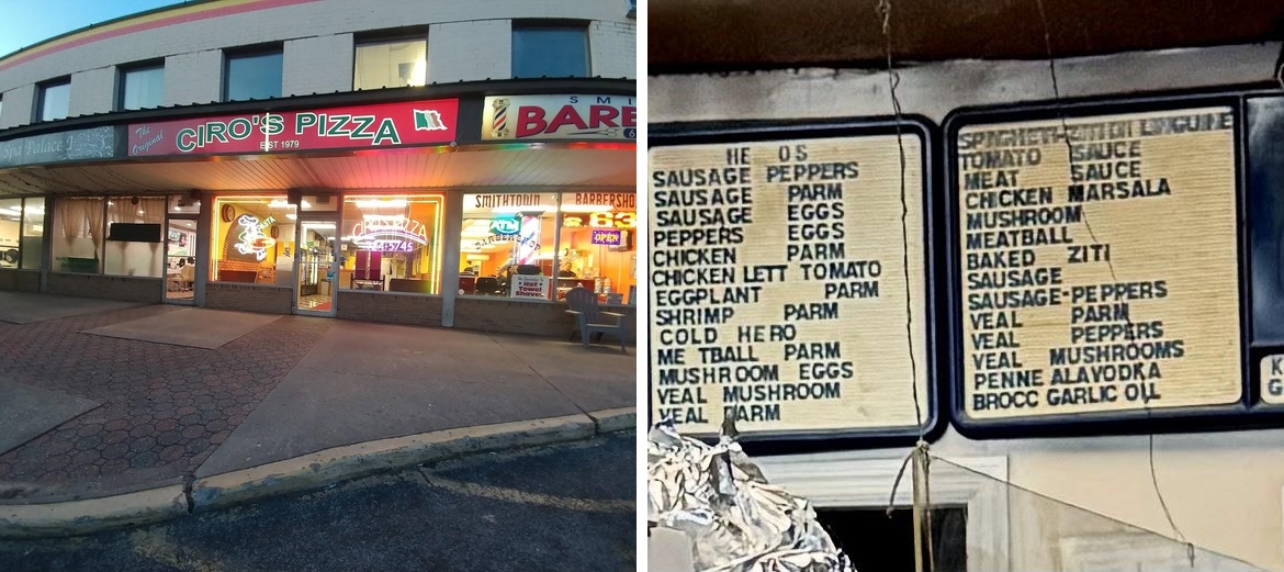 Ciro's Pizza Menu